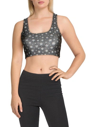Shop Terez Womens Fitness Activewear Sports Bra In Grey