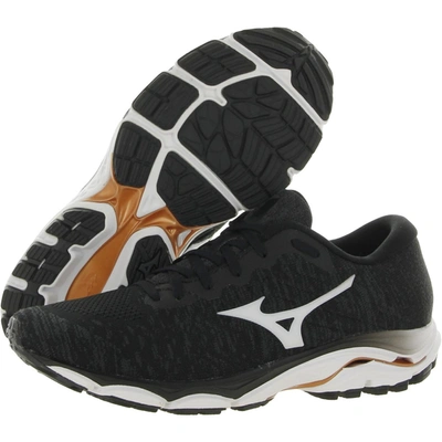 Shop Mizuno Wave Inspire 16 Waveknit Mens Fitness Gym Athletic And Training Shoes In Black