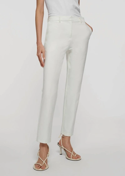 Shop Derek Lam 10 Crosby Bronte Cigarette Pants In Soft White