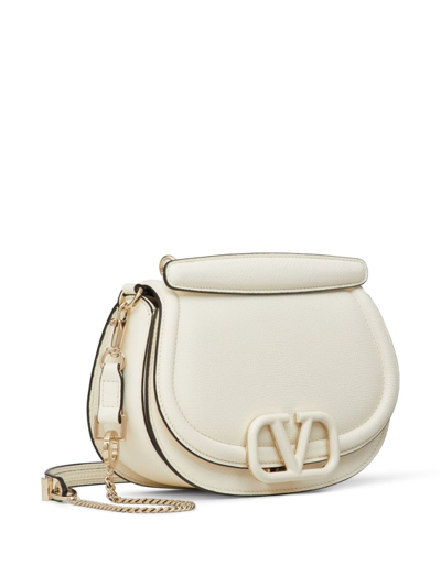 Shop Valentino Vsling Leather Shoulder Bag In White