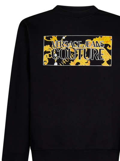 Shop Versace Jeans Couture Chain Couture Sweatshirt In Black