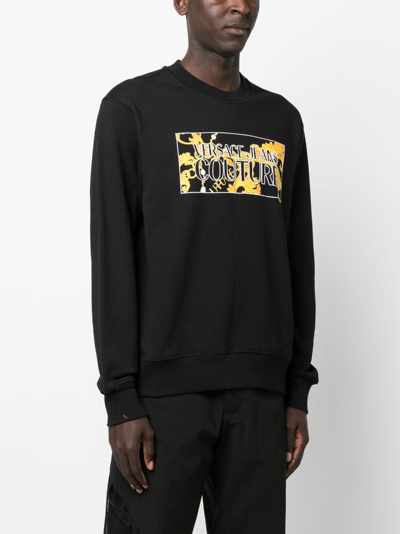 Shop Versace Jeans Couture Chain Couture Sweatshirt In Black