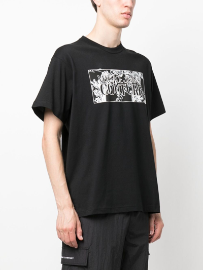 Shop Versace Jeans Couture Chain Couture T-shirt In Black
