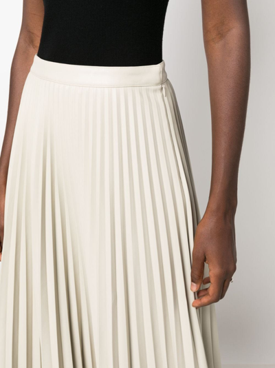 Shop Proenza Schouler White Label High-waisted Pleated Skirt In Neutrals