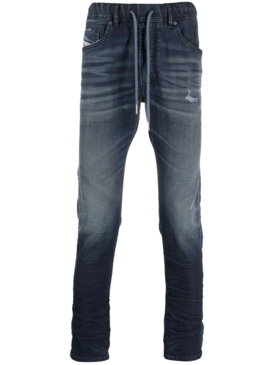 Shop Diesel E-krooley Straight-leg Jeans In Blue