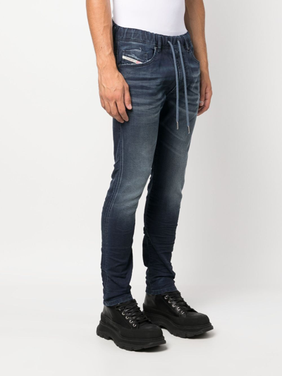 Shop Diesel E-krooley Straight-leg Jeans In Blue