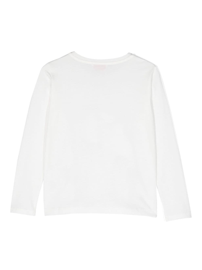 Pucci Junior Logo-print Long-sleeved T-shirt In White