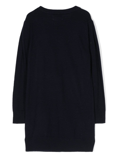 Shop Zadig & Voltaire Crew-neck Knitted Dress In Blue
