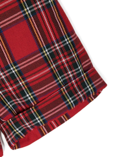 Siola Tartan-check Elasticated-waist Shorts In Red