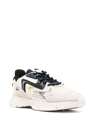 Shop Lacoste Logo-print Panelled Sneakers In White