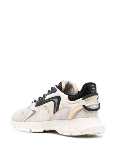 Lacoste Multicolor Leather And Mesh L003 Neo Sneakers In White