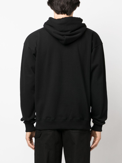 Shop Martine Rose Better Days-print Cotton Hoodie In Black