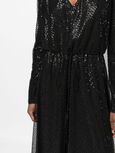 Polo Ralph Lauren Carmelo Sequinned Maxi Dress In Black