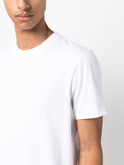 Shop Ami Alexandre Mattiussi Crew-neck Organic-cotton T-shirt In White