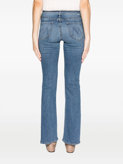 Shop Mother The Outsider Flared Jeans In Blue