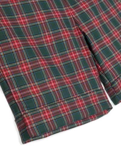 Siola Plaid-pattern Cotton Shorts In Green