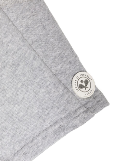 Shop Tartine Et Chocolat Logo-patch Cotton Shorts In Grey