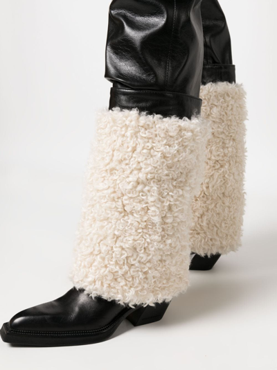 Coperni Panelled Faux-leather Trousers In Black