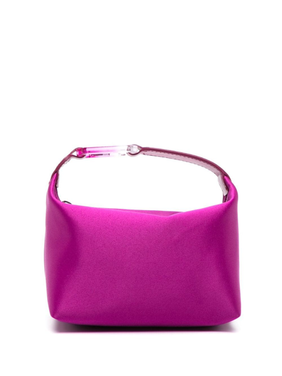 Shop Eéra Moon Satin Top-handle Bag In Purple