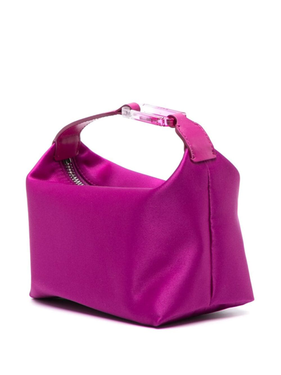 Shop Eéra Moon Satin Top-handle Bag In Purple