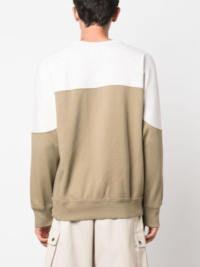 Isabel Marant Logo-print Ribbed Sweatshirt In Green