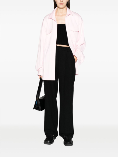 Shop Styland Long-sleeve Cotton Shirt In Pink