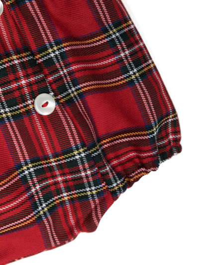 Shop Siola Tartan-print Button-detail Shorts In Red
