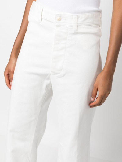 Polo Ralph Lauren High-waisted Stretch-cotton Palazzo Pants In White