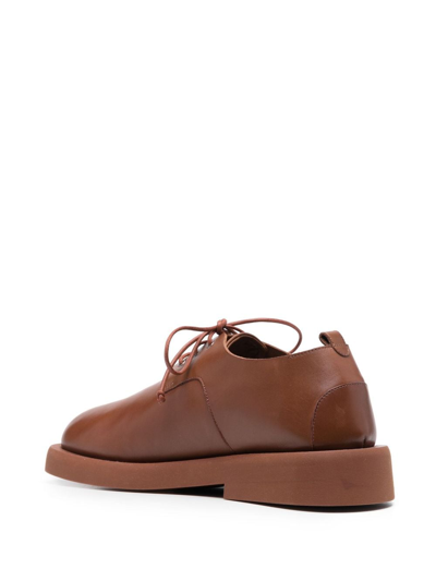 Shop Marsèll Leather Derby Shoes In Brown
