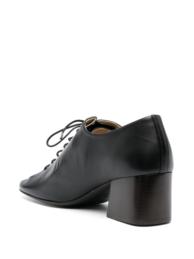 Lemaire Souris Derby Leather Pumps In Schwarz