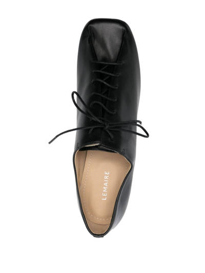 Lemaire Souris Derby Leather Pumps In Schwarz
