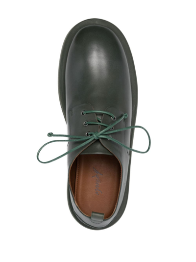 Shop Marsèll Leather Derby Shoes In Green