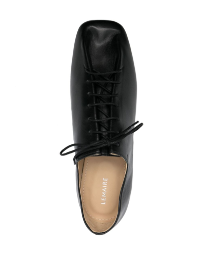 Shop Lemaire Souris Square-toe Brogues In Black