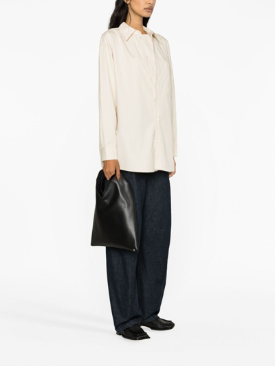 Shop Lemaire Layered Cotton Shirt In Neutrals