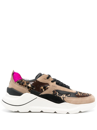 Shop Date Fuga Leopard-print Sneakers In Brown