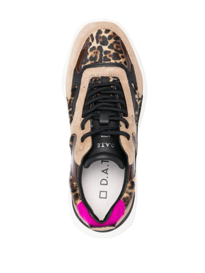 Shop Date Fuga Leopard-print Sneakers In Brown