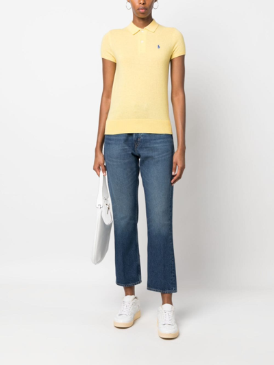 Polo Ralph Lauren 3x1 Rigid High-waist Cropped Jeans In Blue