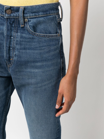 Polo Ralph Lauren 3x1 Rigid High-waist Cropped Jeans In Blue