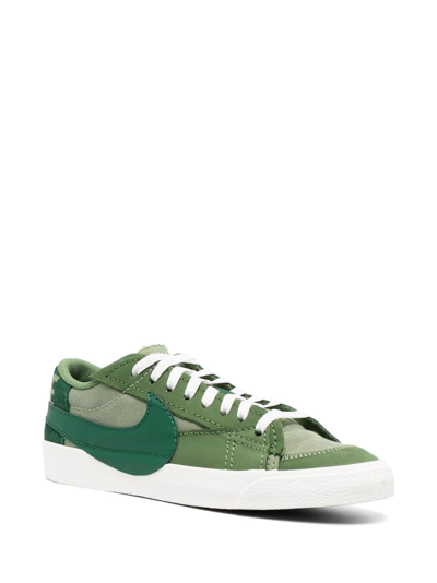 Shop Nike Blazer Low 88 Jumbo Panelled Sneakers In Green