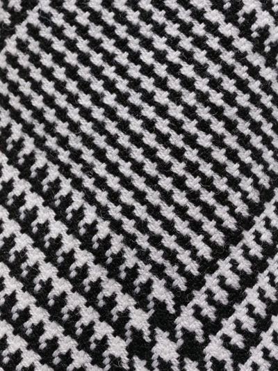 Shop Thom Browne Houndstooth-check Wool Tie In Black