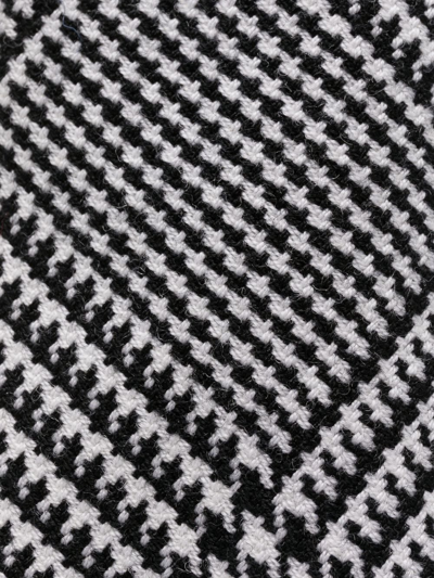 Thom Browne Houndstooth-check Wool Tie In Black