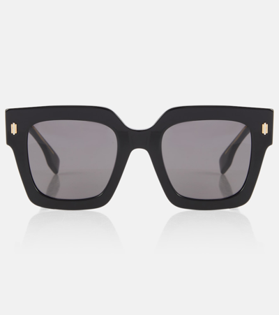 Shop Fendi Roma Square Sunglasses In Black