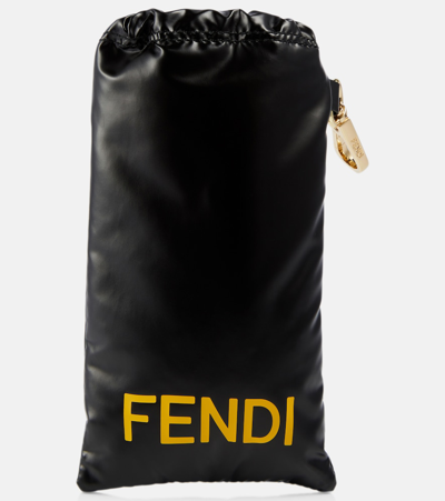 Shop Fendi Roma Square Sunglasses In Black