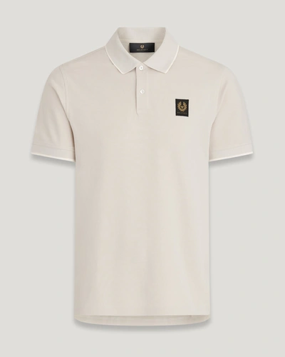 Shop Belstaff Tipped Polo In Moonbeam