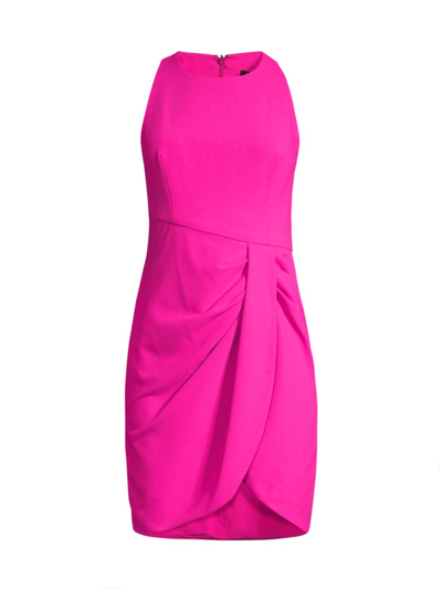 Shop Black Halo Women's Brett Ruched Sheath Dress In Vibrant Pink