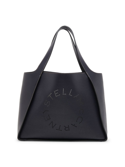 Shop Stella Mccartney Women's Stella Logo Tote In Mood Indigo