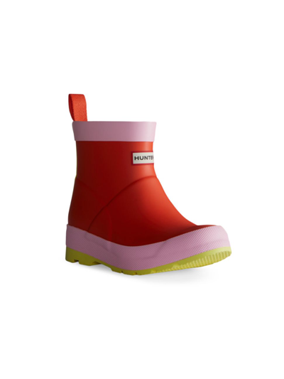 Shop Hunter Little Kid's & Kid's Play Boots In Red Tang Pink Fizz