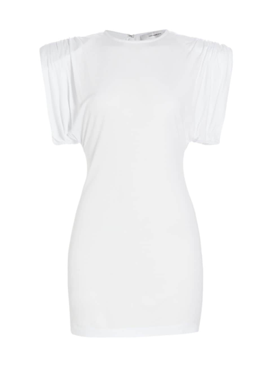 Shop Wardrobe.nyc Women's Gathered-cap Sleeve Sheath Minidress In White