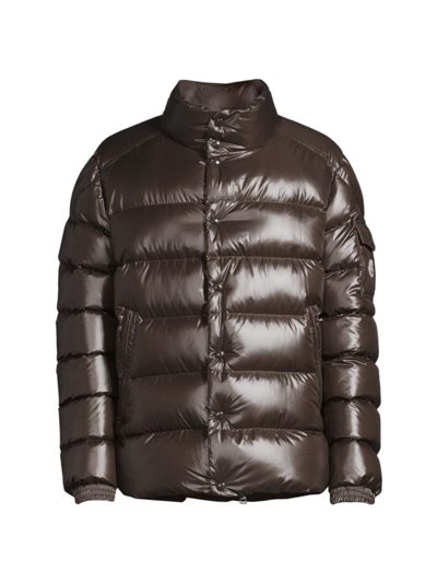 Shop Moncler Men's Lule Down Puffer Jacket In Brown