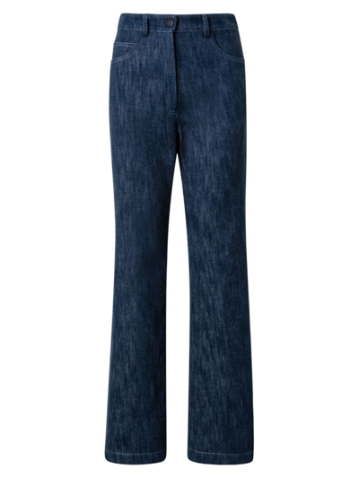 Shop Akris Punto Women's Conor Straight-leg Jeans In Navy Denim